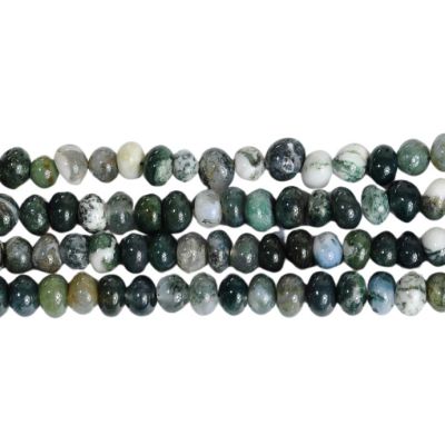 Nugget Irregular Agata Musgosa 6-8mm (Natural). Sarta por 38cm