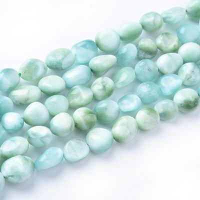 Nugget Irregular 8-10mm Angelita Verde (Natural). Sarta por 38cm