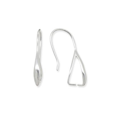 Herraje Plata 925 Gancho Pescador JC6754 24mm. Venta por 2 Unidades