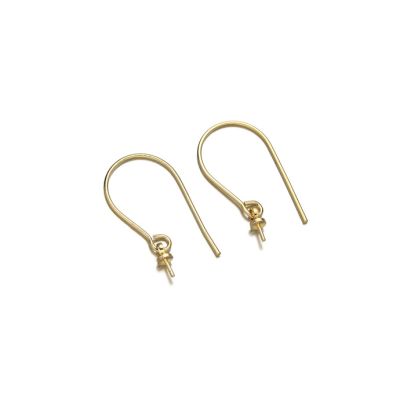 Herraje Gancho Arete Dorado AAA e-coating 20mm Pin. Venta por Par