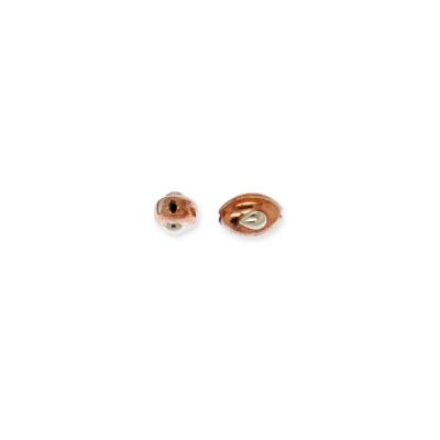 Separador Plata 925 Y Cobre Ovalo 14mm. Venta por unidad