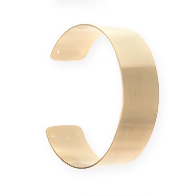 Pulsera Brazalete Ajustable Acero Inoxidable Baño Dorado 24mm. Venta por Unidad