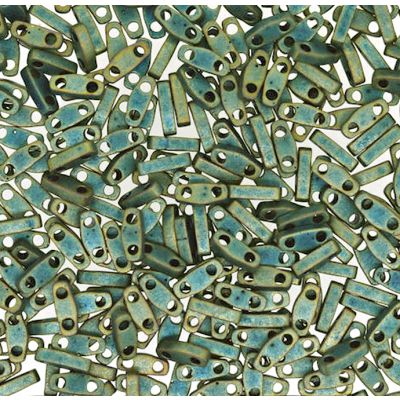 Miyuki Cuarto de Tila 5x1.2mm Verde AB iris Opaco Mate Metalico (QTL2008)