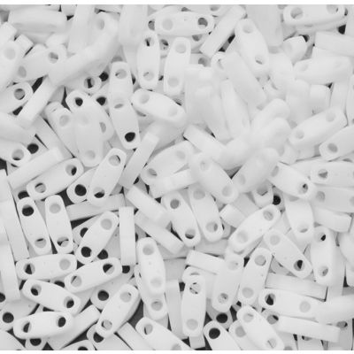 Miyuki Cuarto de Tila 5x1.2mm Blanco Opaco Mate (QTL402F)