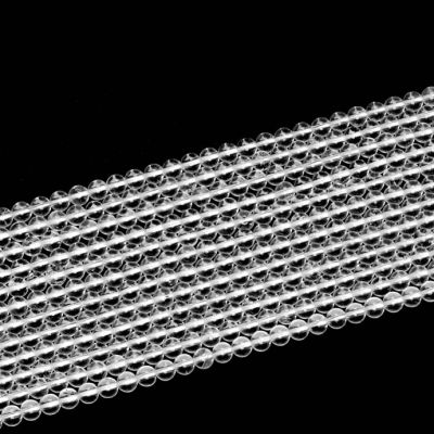 Bola Lisa Cuarzo Cristal Natural 3.6mm. Sarta por 38cm Aprox