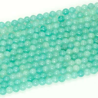 Bola Lisa Amazonita China A (Natural) 4mm. Venta por 38cm Aprox