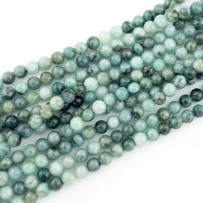 Bola Lisa 4mm Esmeralda Africana BC (Natural). Sarta por 40cm