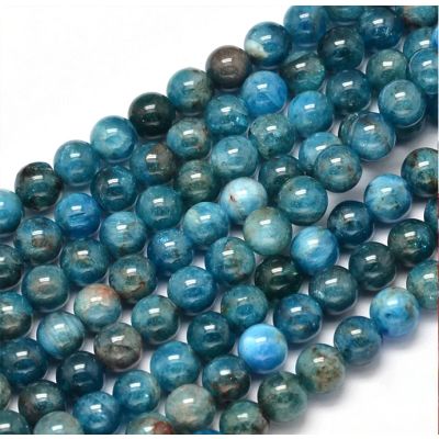 Bola Lisa Cuarzo Apatita AB Natural 6.5mm. Sarta por 38cm Aprox