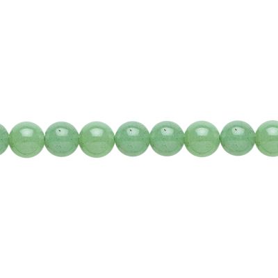 Bola Lisa Cuarzo Aventurina Verde Natural 6mm. Sarta por 38cm Aprox