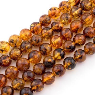 Bola Lisa Ambar 8-8.5mm AB (Natural). Sarta por 38cm