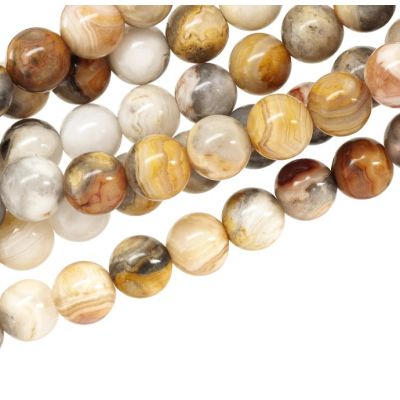Bola Lisa Agata Crazy lace (Natural) 8mm. Sarta por 38cm