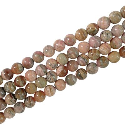 Bola Lisa Rhodocrocita BC (Natural) 8mm. Sarta por 38cm