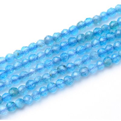 Bola Facetada Cuarzo Apatita 2mm AB Natural. Sarta por 38cm Aprox