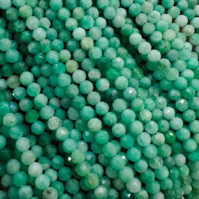 Bola Facetada Esmeralda Africana AA (Natural) 2.5mm. Sarta por 38cm