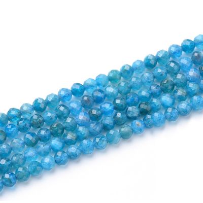 Bola Facetada Cuarzo Apatita A Natural 2.5-3mm. Sarta por 38cm Aprox