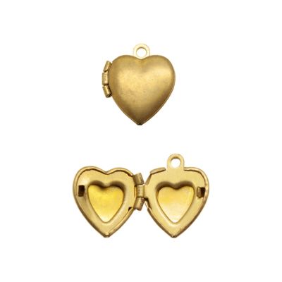 Relicario Corazon 12mm Crudo. Venta por 12 Unidades