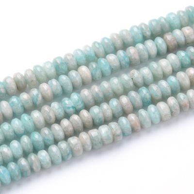 Rondela Lisa 4x2mm Amazonita China B (Natural). Sarta por 38cm