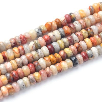 Rondela Lisa 4x2mm Agata Crazy Lace (Natural). Sarta por 38cm