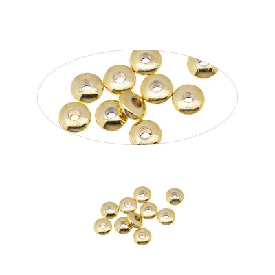 Separador Laton Dorado AAA e-coating Rondela 5x2mm. Venta por 24 Unidades