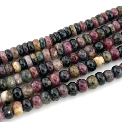 Rondela 5-6x4mm Multi Turmalina B (Natural) . Sarta por 38cm Aprox