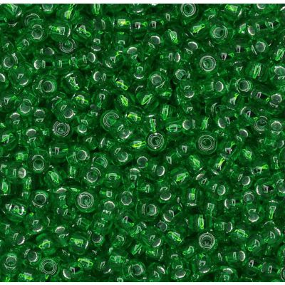 Miyuki Rocaille Mostacilla N.11 Esmeralda linea Plateada (#16)