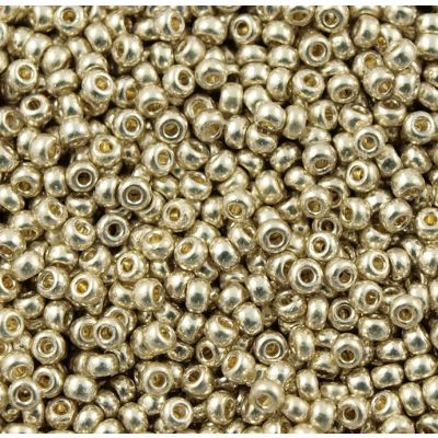 Miyuki Rocaille Mostacilla N.11 Plateado Galvanizado Duracoat (#4201)