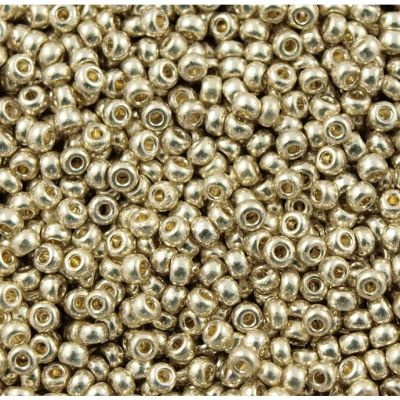 Miyuki Rocaille Mostacilla N.15 Plateado Duracoat Galvanizado (#4201).
