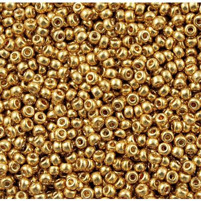 Miyuki Rocaille Mostacilla N.15 Dorado Duracoat Galvanizado (#4202).