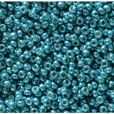 Miyuki Rocaille Mostacilla N.11 Lt Capri Blue Brillante Galvanizado Duracoat (#5113)