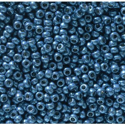 Miyuki Rocaille Mostacilla N.11 Azul Brillante Galvanizado Duracoat (#5116)