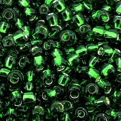 Mostacilla Preciosa© Esmeralda Linea Plateada N.3 6mm