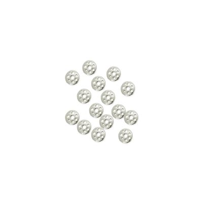 Separador Latón Libre Niquel Moneda Charm Hoyos 8mm. Venta por 12 Unidades