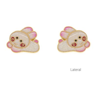 Separador Latón Dorado Mate Conejo 16mm Hueco 1.4mm. Venta por Unidad