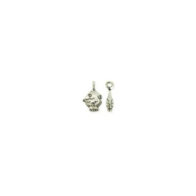 Dije Pewter Envejecido Charm Pez argolla M0320 12mm. Venta por 12 Unidades