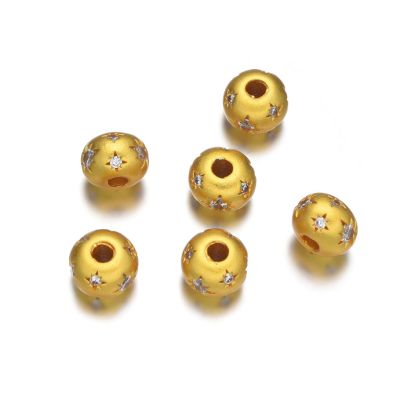 Separador Rondela 10mm Latón Dorado Mate Brillante Estrella. Venta por Unidad