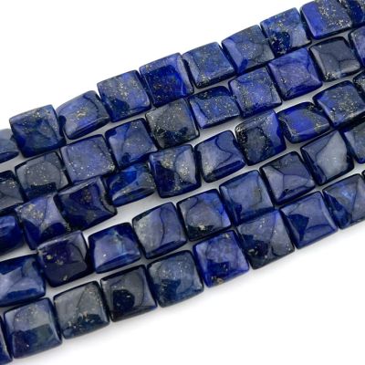 Cuadro Puff 8mm Lapislazuli AB (Natural). Sarta por 40cm