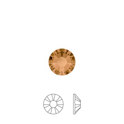 Cristal Austriaco SS16 Plano Sin Pega (2038-2058) 3.8-4mm Bronze Shade