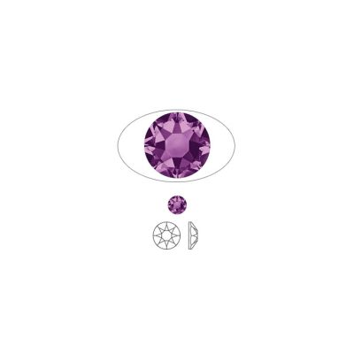Cristal Austriaco SS16 Plana Pega Calor (2078) 3.8-4mm Amethyst