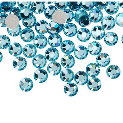 Cristal Austriaco SS20 Plana Pega Calor (2038) 4.6-4.8mm Aguamarina