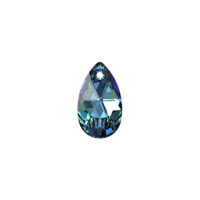 Cristal Austriaco 6106 Diamante Pendiente 22x13mm Bermuda Blue