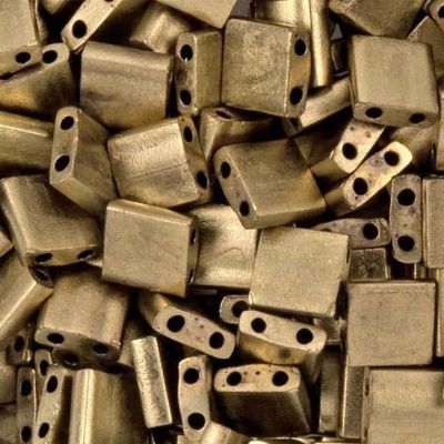 Miyuki Tila 5x5mm Bronce Opaco Mate Metalico (TL2006)