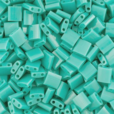 Miyuki Tila 5x5mm Verde Turquesa Opaco (TL412)
