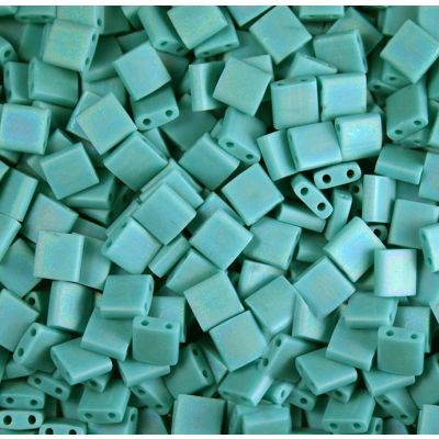 Miyuki Tila 5x5mm Verde Turquesa AB Opaco Mate (TL412FR)