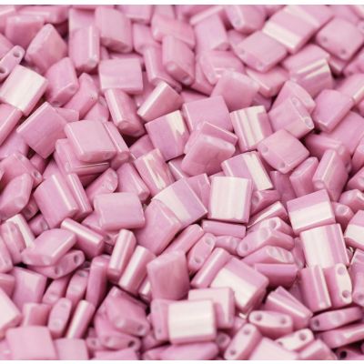 Miyuki Tila 5x5mm Rosado opaco Luster (TL599)