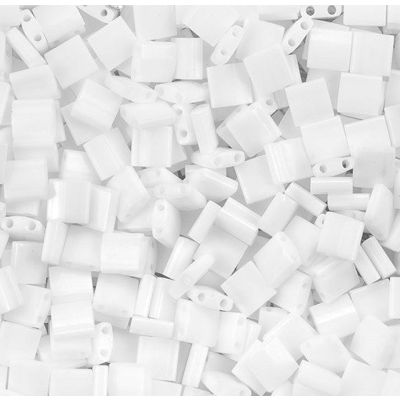 Miyuki Tila 5x5mm Opaco Blanco (TL402)