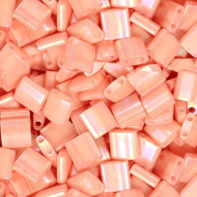 Miyuki Tila 5x5mm Rosado AB Opaco (TL596)
