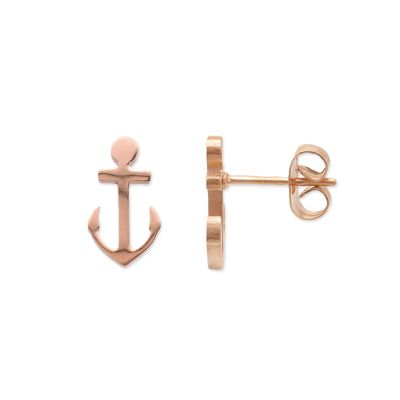 Topo Acero Inoxidable 304 Baño Oro Rosado Ancla BA198 10mm. Venta por 2 Unidades