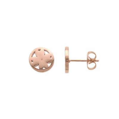 Topo Acero Inoxidable Baño Oro Rosado 304 Trebol BA203 10mm. Venta por 2 Unidades