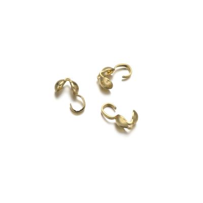 Tapanudo Latón Dorado AAA e-coating Doble CC321 7x4mm. Venta por 12 Unidades