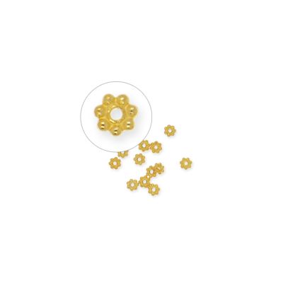 Separador Flor 5mm Plata Vermeil. Venta por 3g 17 Unidades aprox